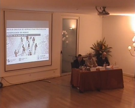 Clausura do seminario. Grabaci&oacute;n lado presentaci&oacute;n